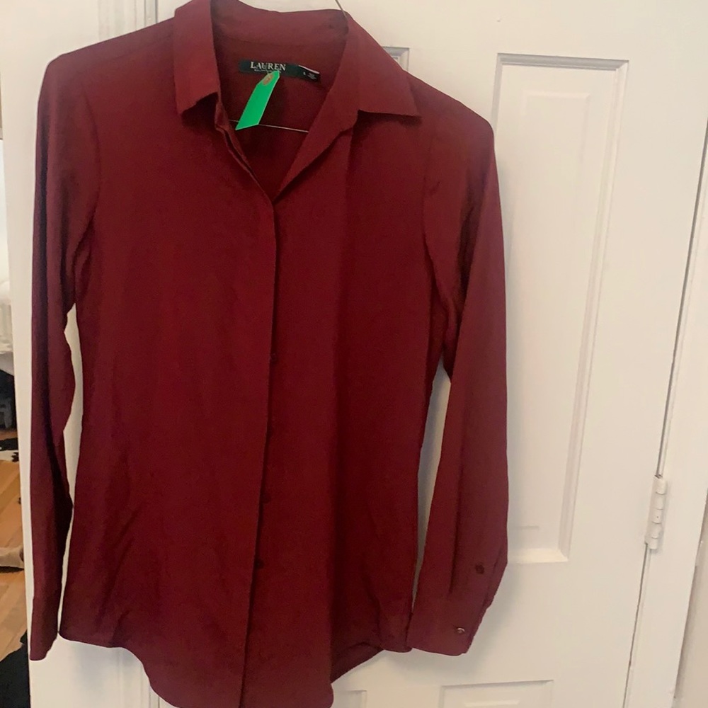 Ralph Lauren NWT Maroon/Burgundy Blouse